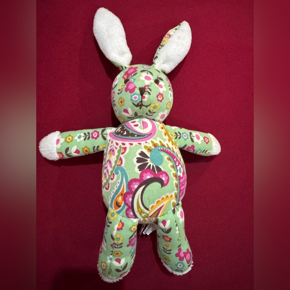 Vera Bradley Green and Pink Patterned Bunny
